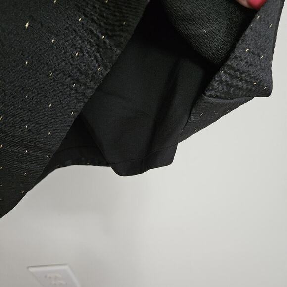 Madewell Women's Dress 8 Cut Out Sleeveless Black Gold Speck Scoop Neck Lined LN - Picture 7 of 10